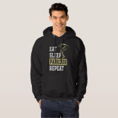 Eat Sleep Parkour Repeat  Free Running Parkour Hoodie (Voorkant volledig)