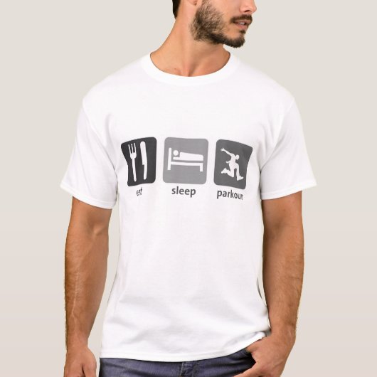 Eat Sleep Parkour T-shirt (Voorkant)