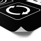 Eat Sleep Peace Love Geluk Herhaal Poster (Hoek)