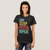 Eat Sleep Pester Repeat s Retro s Pestering Kids T-shirt (Voorkant volledig)