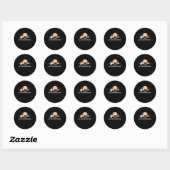 Eat Sleep Pet My Pug Ronde Sticker (Vel)