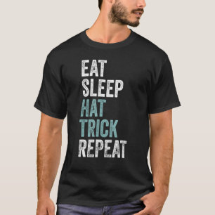 Eat Sleep Pet Trick Repeat Funny Soccer Hockey T-shirt