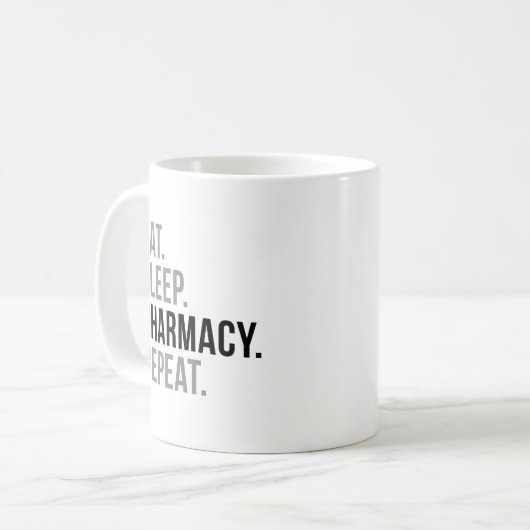 Eat Sleep Pharmacy Repat Koffiemok (Voorkant links)