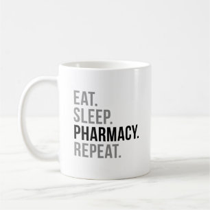 Eat Sleep Pharmacy Repat Koffiemok