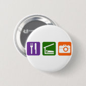 Eat Sleep Photography Ronde Button 5,7 Cm (Voorkant /achterkant)