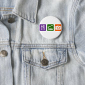 Eat Sleep Photography Ronde Button 5,7 Cm (In situ)
