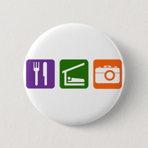 Eat Sleep Photography Ronde Button 5,7 Cm
