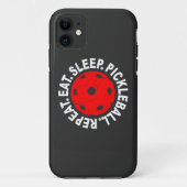 Eat Sleep Pickleball Herhalen als  Pickleball Case-Mate iPhone Case (Achterkant)
