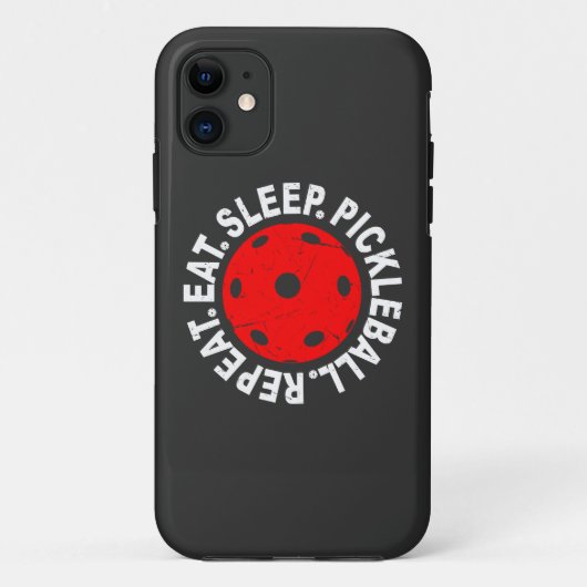 Eat Sleep Pickleball Herhalen als  Pickleball Case-Mate iPhone Case (Achterkant)