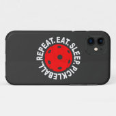 Eat Sleep Pickleball Herhalen als  Pickleball Case-Mate iPhone Case (Achterkant (horizontaal))