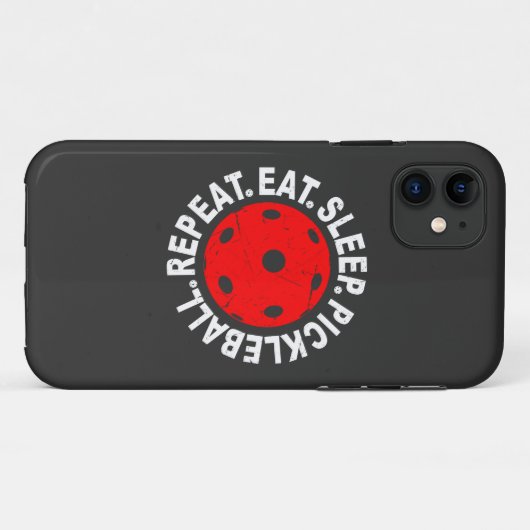 Eat Sleep Pickleball Herhalen als  Pickleball Case-Mate iPhone Case (Achterkant (horizontaal))