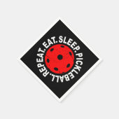 Eat Sleep Pickleball Herhalen als Pickleball Servet (Hoek)