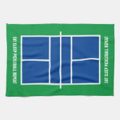 Eat Sleep pickleball herhalen grappige blauwe groe Theedoek (Horizontaal)