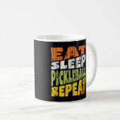 Eat Sleep Pickleball Herhalen Koffiemok (Voorkant rechts)