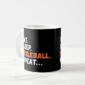 Eat Sleep Pickleball Herhalen Koffiemok (Voorkant links)