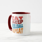 Eat Sleep Pickleball Herhalen Mok (Voorkant links)