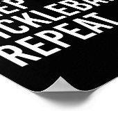 Eat Sleep Pickleball Herhalen Poster (Hoek)