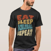 Eat Sleep Pickleball Herhalen T-shirt (Voorkant)