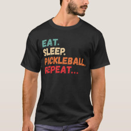 Eat Sleep Pickleball Herhalen T-shirt
