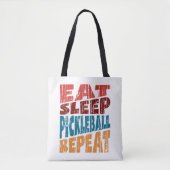 Eat Sleep Pickleball Herhalen Tote Bag (Voorkant)