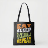 Eat Sleep Pickleball Herhalen Tote Bag (Voorkant)