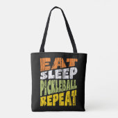 Eat Sleep Pickleball Herhalen Tote Bag (Achterkant)