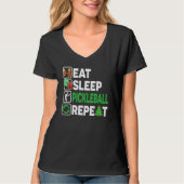 Eat Sleep Pickleball Repeat Christmas Pajama  Men  T-shirt (Voorkant)
