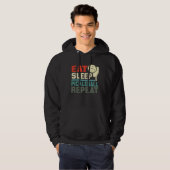 Eat Sleep Pickleball Repeat  Retro vintage Hoodie (Voorkant volledig)