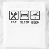 EAT-SLEEP-PIEP metaal detecteren sticker (Tas)