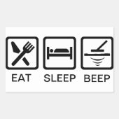 EAT-SLEEP-PIEP metaal detecteren sticker (Voorkant)
