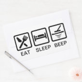 EAT-SLEEP-PIEP metaal detecteren sticker (Envelop)