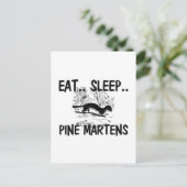 Eat Sleep PINE MARTENS Briefkaart (Staand voorkant)