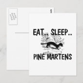 Eat Sleep PINE MARTENS Briefkaart (Voorkant / Achterkant)