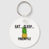 Eat Sleep PINEAPPLE Sleutelhanger (Voorkant)