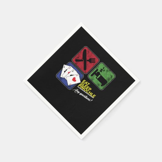 Eat Sleep Pinochle-spelers Penochle Gamble Card Ga Servet (Hoek)