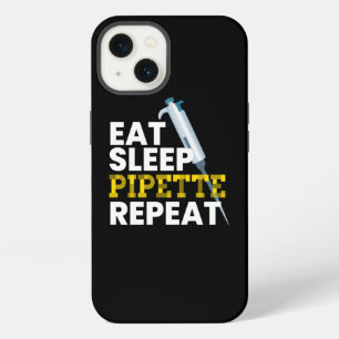 Eat Sleep Pipette Herhaal microbiologie iPhone 13 Hoesje