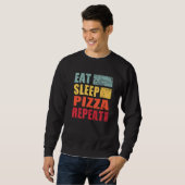 Eat Sleep Pizza Herhalen Trui (Voorkant volledig)