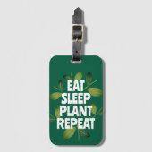 Eat Sleep Plant Herhaal grappige tuinieren woordsp Bagagelabel (Voorkant (verticaal))