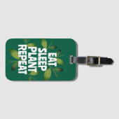 Eat Sleep Plant Herhaal grappige tuinieren woordsp Bagagelabel (Voorkant (horizontaal))