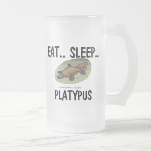 Eat Sleep PLATYPUS Matglas Bierpul (Rechts)