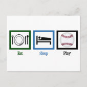 Eat Sleep Play Baseball Briefkaart (Voorkant)