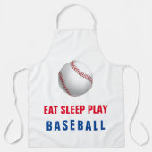 Eat Sleep Play Baseball Schort (Voorkant)