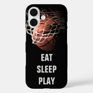 Eat Sleep Play Basketball iPhone 16 Hoesje