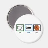 Eat Sleep Play Basketball Magneet (Voorkant / Achterkant)