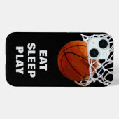 Eat Sleep Play Basketball Motivatie Case-Mate iPhone Case (Achterkant (horizontaal))