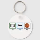 Eat Sleep Play Basketball Sleutelhanger (Voorkant)