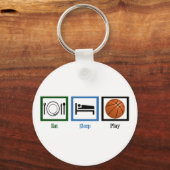 Eat Sleep Play Basketball Sleutelhanger (Voorkant)