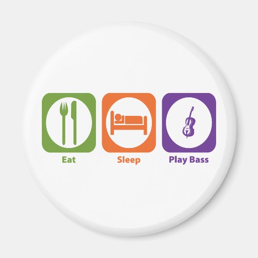 Eat Sleep Play Bass Magneet (Voorkant)