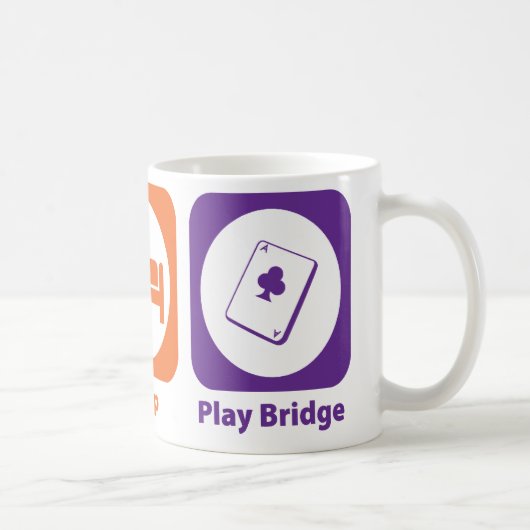 Eat Sleep Play Bridge Koffiemok (Rechts)