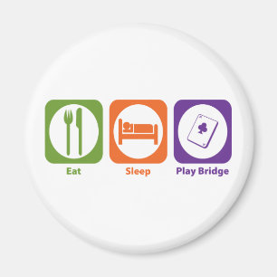 Eat Sleep Play Bridge Magneet